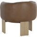 Trine Rustic Oak / Vintage Camel Leather Lounge Chair